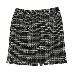 Ann Taylor petite classic Black & White tweed pencil skirt